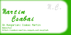 martin csabai business card